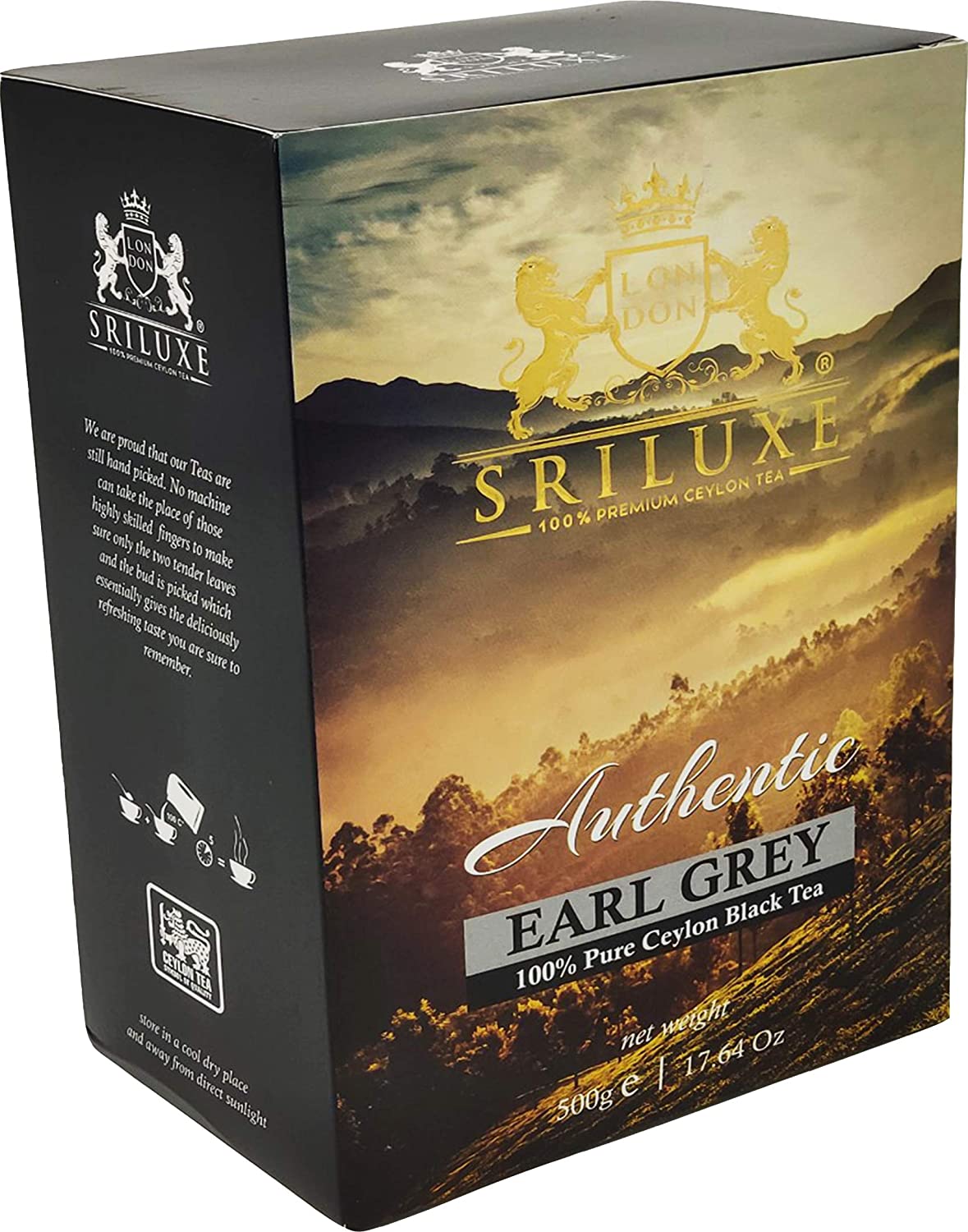 SRILUXE - Premium Quality Ceylon Earl Grey Tea Loose Leaves Tea Exquisite Taste and Aroma | Powerful Anti-OXIDANTS | Brew as Hot, Iced or Kombucha Tea