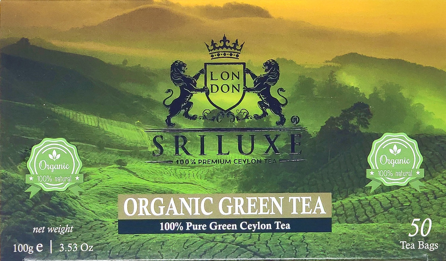 SRILUXE - Premium Quality Ceylon Organic Green Tea Bags | Sri Lankan Luxury Tea