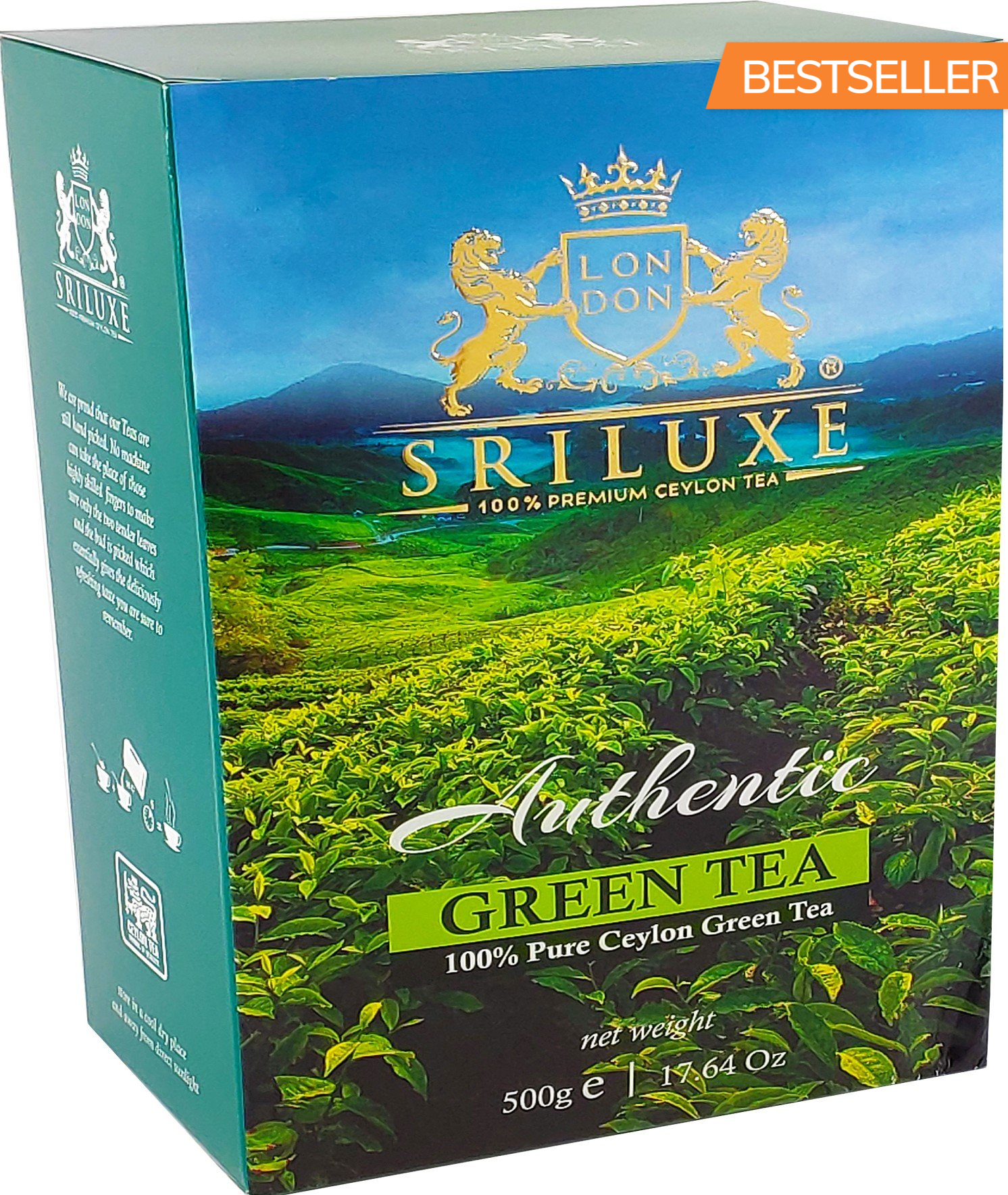 SRILUXE - Premium Quality Ceylon Green Tea Loose Leaf Sri Lankan Luxury Tea | Exquisite Taste & Aroma | Freshly Harvested 100% Natural Tea | Detox Tea High in Antioxidants